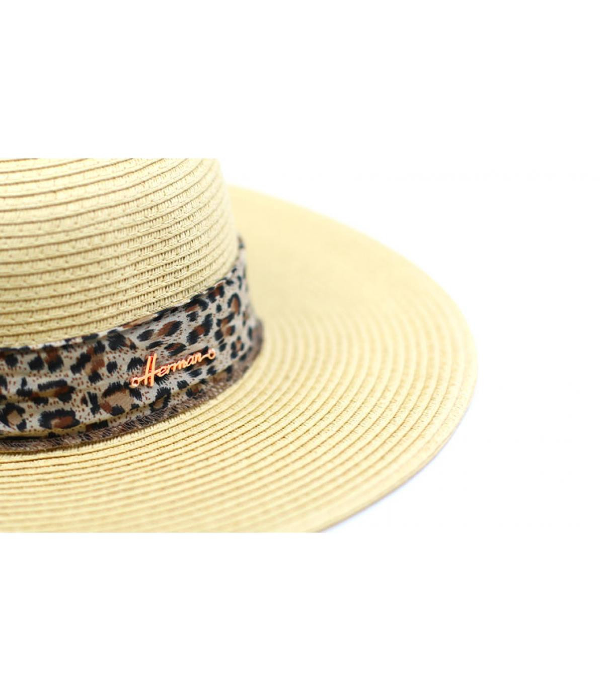 Capeline Strohhut Leopard Tuch Capeline Strohhut Leopard Tuch